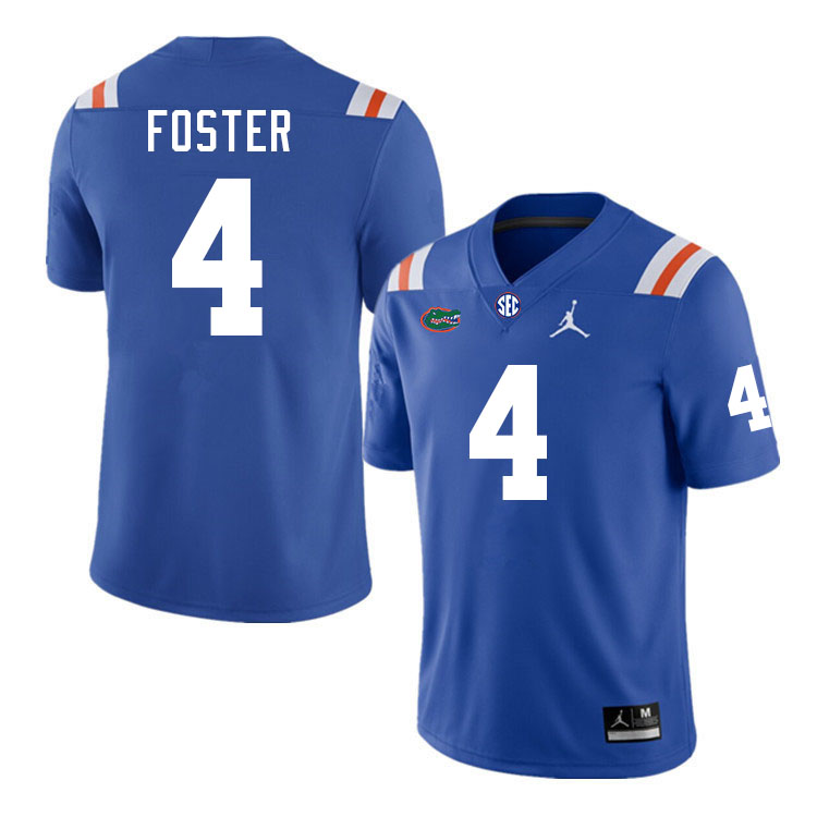 Men #4 Teddy Foster Florida Gators College Football Jerseys Stitched-Throwback